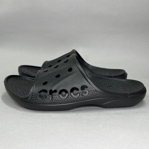 Crocs Women's Size 8 Baya Black Slide Sandals - Picture 4 of 10